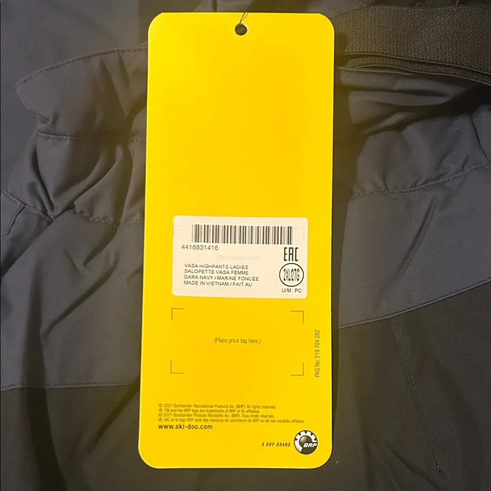 Ski-Doo Woman’s/Ladies Vasa Insulated High-Pants (Snow-Pants/Bibs) Navy/Black - Picture 4 of 6